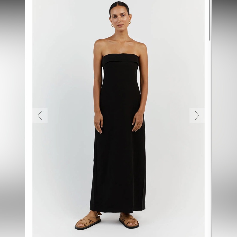 KAI BLACK STRAPLESS MIDI DRESS - 4 / BLACK with tags never worn
